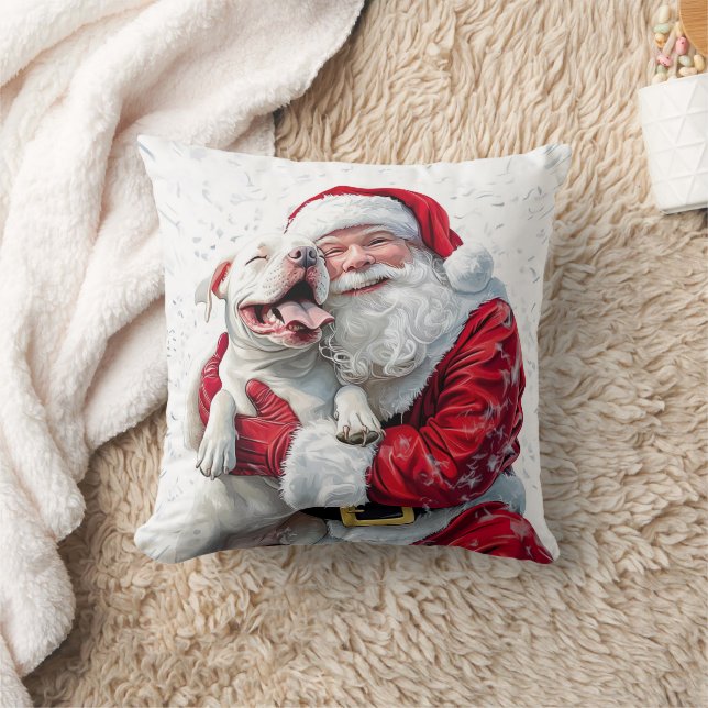 Christmas Magic is a Dog's Wagging Tail & Santa Cushion (Blanket)