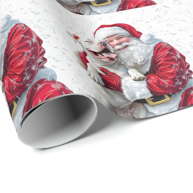Christmas Magic is a Dog's Wagging Tail & Santa Wrapping Paper (Roll Corner)
