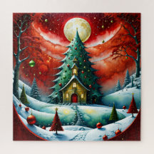 Christmas magic, modern, red, green,