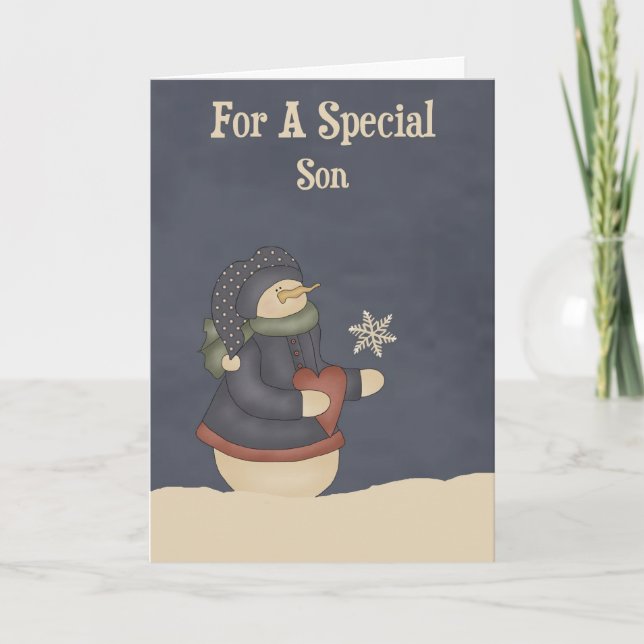 Christmas Magic Snowflake Son Holiday Card (Front)