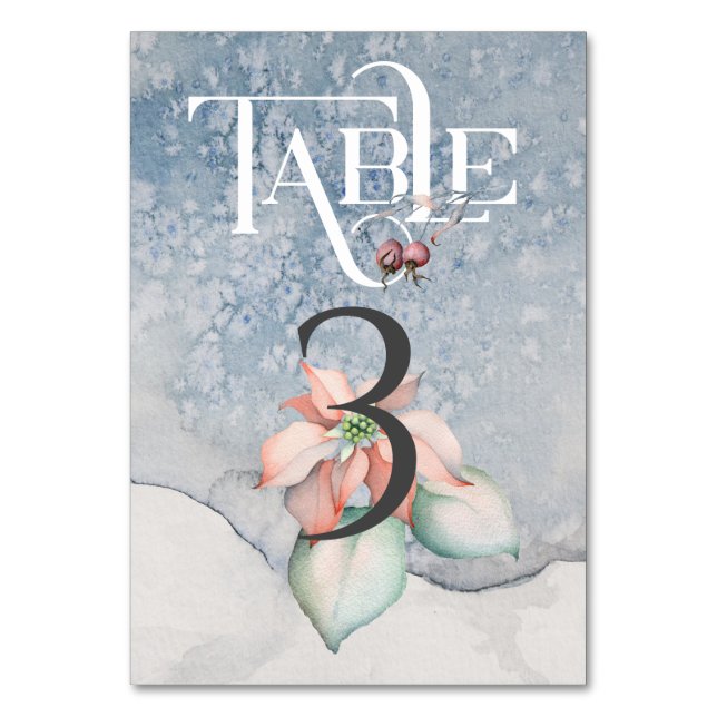 Christmas Magic/Wedding Reception Table #3 Table Number (Front)