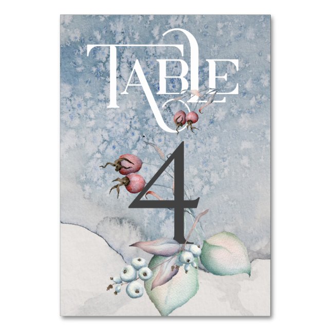 Christmas Magic/Wedding Reception Table #4 Number (Front)