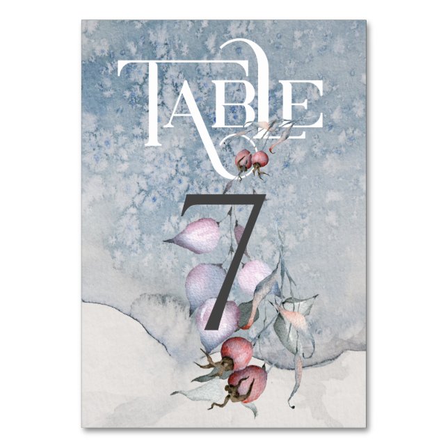 Christmas Magic/Wedding Reception Table #7 Number (Front)