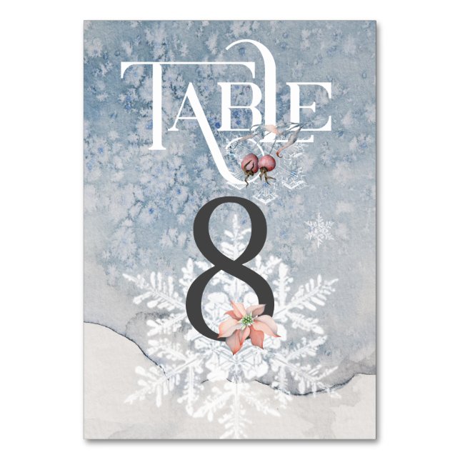 Christmas Magic/Wedding Reception Table #8 Number (Front)