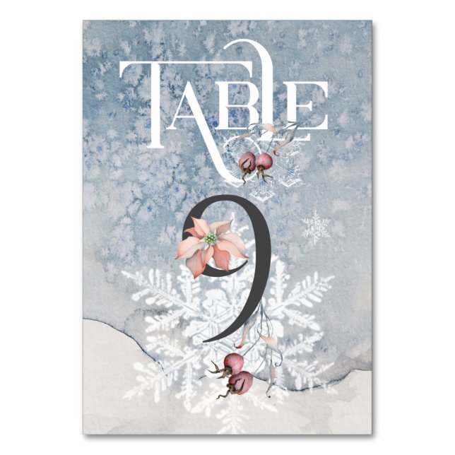 Christmas Magic/Wedding Reception Table #9 Number (Front)