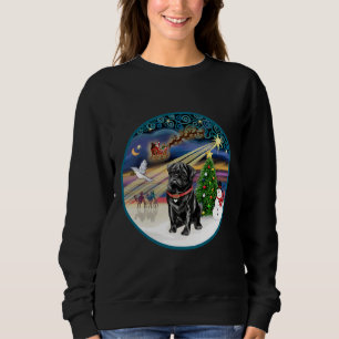 Christmas Magic with a Black Pug Classic T-Shirt 8 Sweatshirt