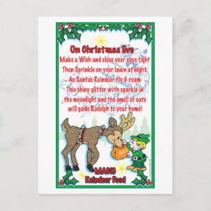 Christmas Magical Reindeer Food Holiday Postcard