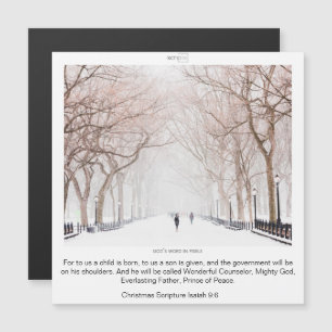 CHRISTMAS MAGNETIC CARD- ISAIAH 9:6 INVITATION