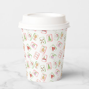 Christmas Mahjong Tiles Paper Cups