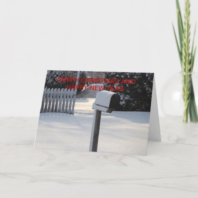 Christmas Mail Box  Christmas Card (Front)