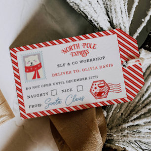 Christmas Mail From Santa North Pole Delivery Gift Tags