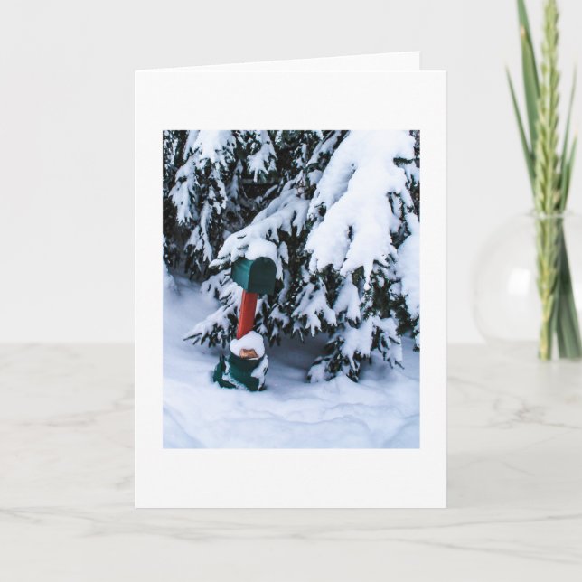 Christmas Mailbox 2 Holiday Card (Front)