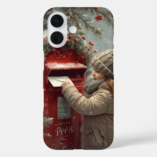 Christmas mailbox festive winter design Case-Mate iPhone case (Back)