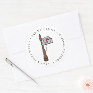 Christmas Mailbox Return Address Label