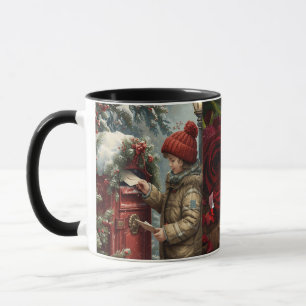 Christmas mailbox travel mug cozy winter drinkware