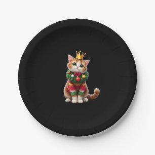 Christmas Maine Coon American Longhair (2) Paper Plate