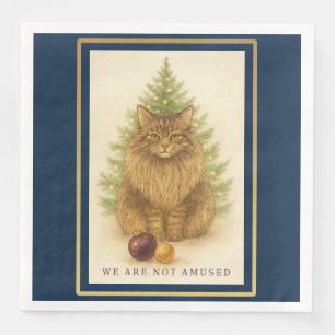 Christmas Maine Coon Cat Napkin