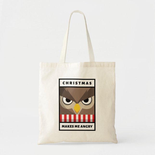 Christmas Makes Me Angry Tote Bag (Front)
