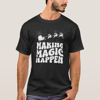 Christmas Making Magic Happen Family Matching Vaca T-Shirt
