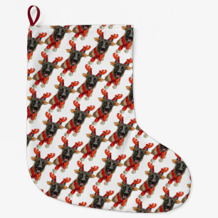Christmas Malinois dog  Wrapping Paper Large Christmas Stocking