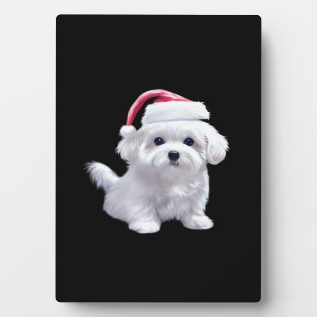 Christmas Maltese - Perfect For Animal Lovers Clas Plaque (Front)