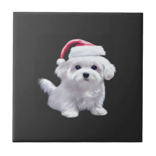 Christmas Maltese - Perfect For Animal Lovers Clas Tile
