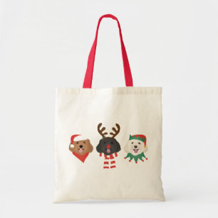 Christmas Maltipoo Dogs Tote Bag