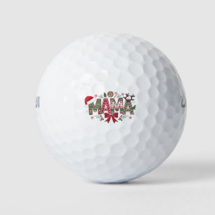 Christmas Mama Coquette Bow Mama Claus Tree Cake  Golf Balls