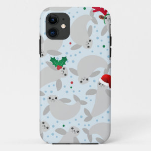 christmas manatee Case-Mate iPhone case