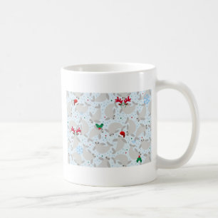 christmas manatee coffee mug