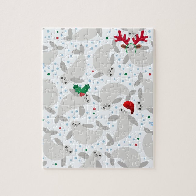 christmas manatee jigsaw puzzle (Vertical)