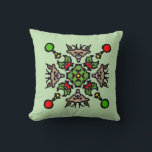 Christmas Mandala Pattern Cushion<br><div class="desc">A beautiful Christmas mandala design featuring festive holiday colors. This round decorative pillow adds a cheerful and artistic touch to your home decor.</div>