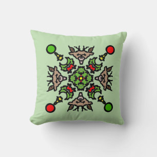 Christmas Mandala Pattern Cushion