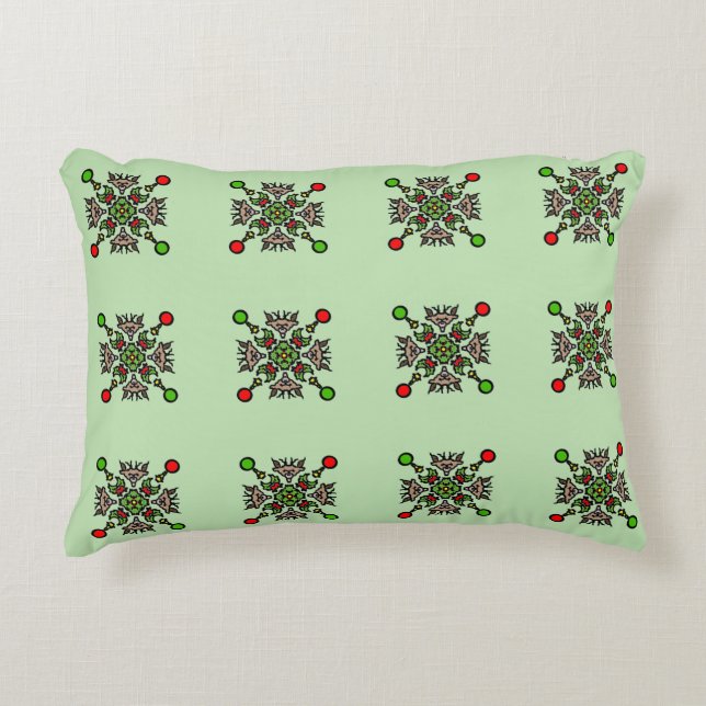 Christmas Mandala Pattern Decorative Cushion (Front)