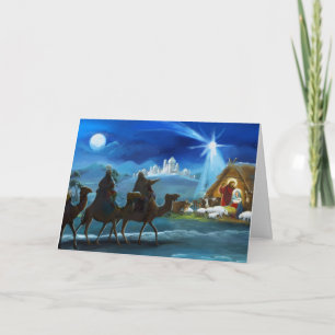 Christmas Manger Scene Greeting Card