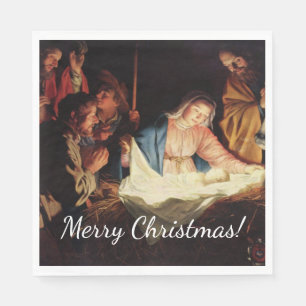 Christmas Manger Scene Napkin