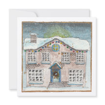Christmas Mansion Greeting Card