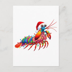 Christmas Mantis Shrimp Odontodactylus Colourful Postcard