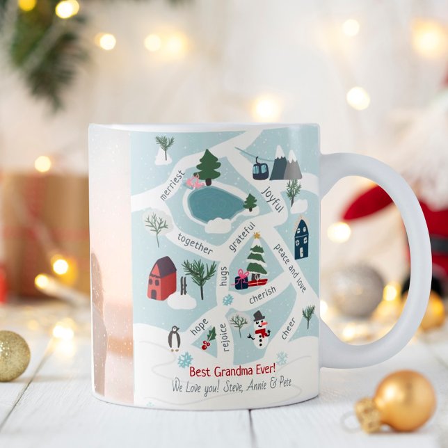 Christmas map story telling illustrations coffee mug (Creator Uploaded)