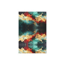 Christmas Marble Glow Premium Wrapped Canvas