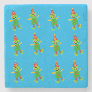 Christmas Marble Stone Coaster, Elf  Coaster