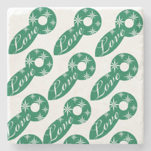 Christmas Marble Stone Coaster, Love Stars  Coaster