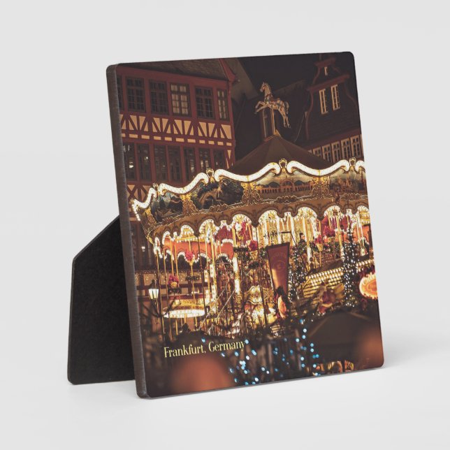 Christmas Market, Frankfurt, Germany Plaque (Front)