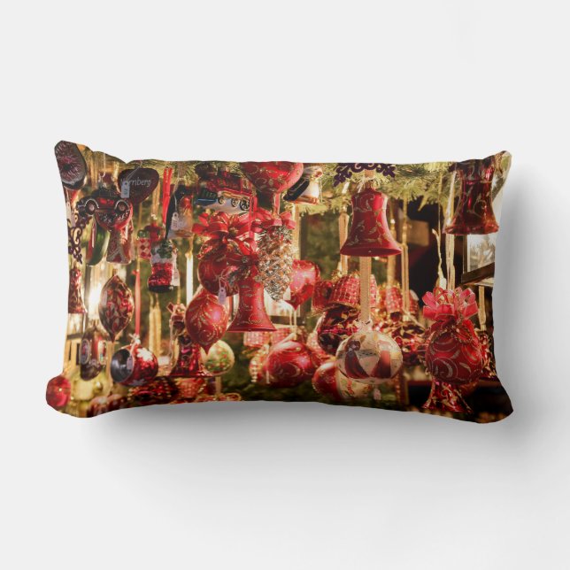 Christmas Market Lumbar Cushion (Front)
