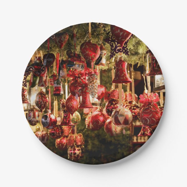 Christmas Market Paper Plate (Front)