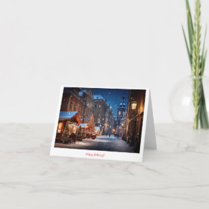 Christmas market  thank you card