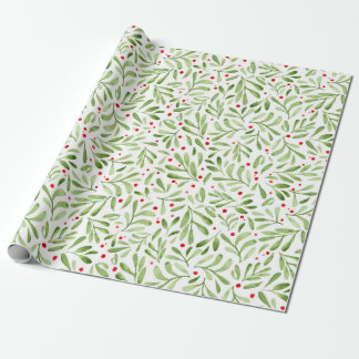 Christmas marRetail watercolor illustration Wrapping Paper
