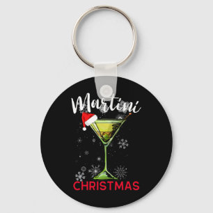 Christmas Martini Cocktail Happy Hour Fun Drink Gi Key Ring