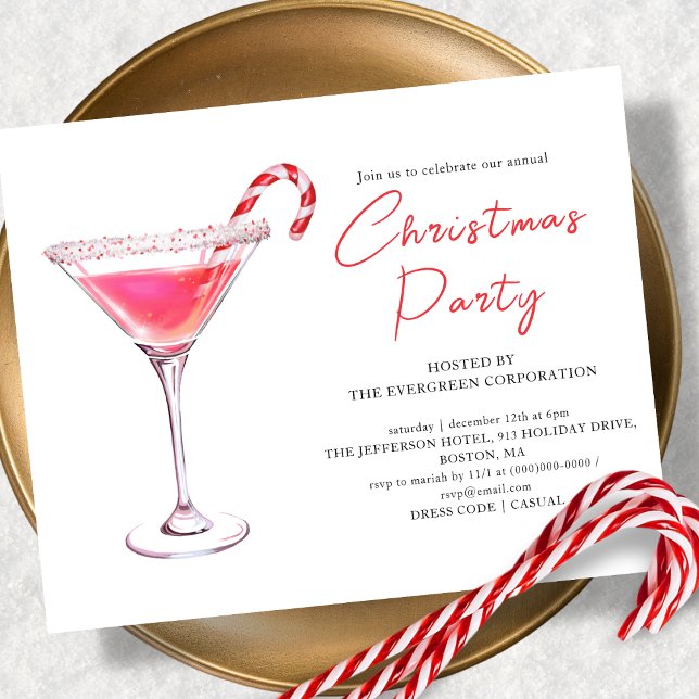 Christmas Martini Cocktail | Party Invitation (Creator Uploaded)