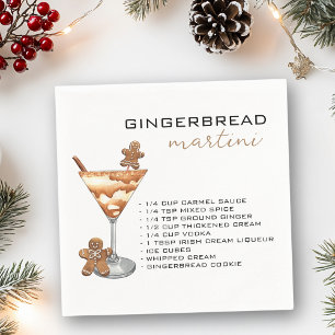 Christmas Martini Cocktail Recipe Gingerbread Napkin